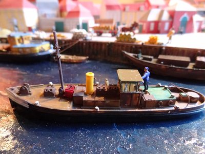 878200 Detail van de maquette van het noordoostelijk deel van ‘Wijk C anno 1925’, gemaakt door stagiaires van het ...